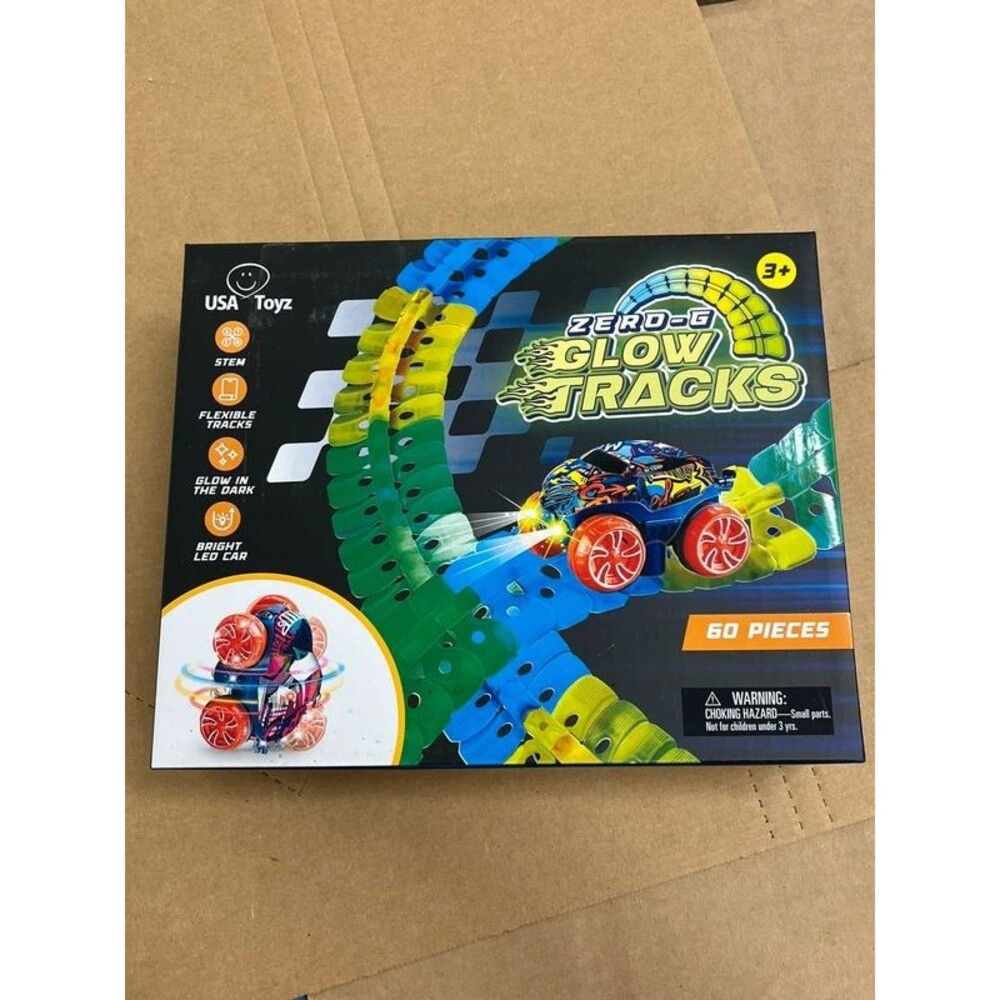 60 piece Glow in the Dark Race Track & car